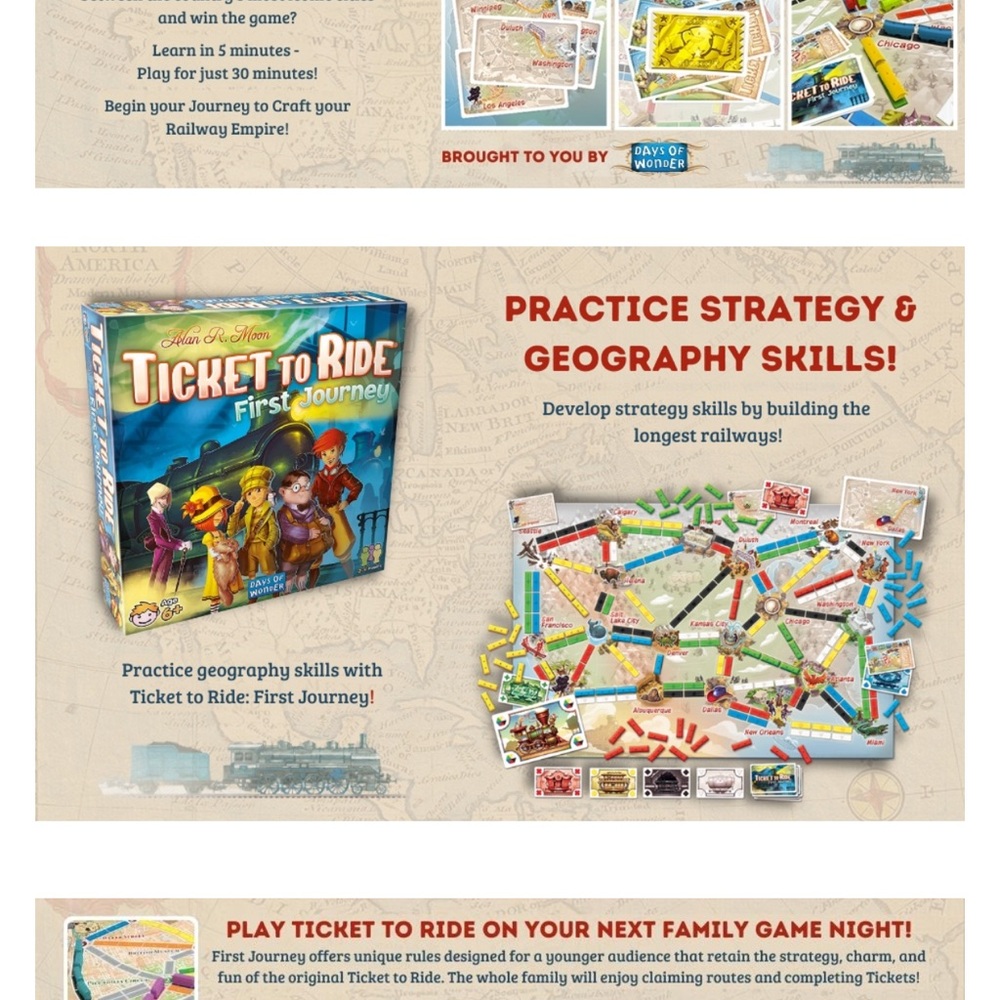 Ticket to Ride Jr. Edition (First Journey) Board Game New in box - Picture 6 of 10